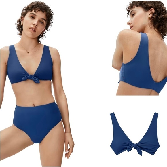 Everlane The Tie-Front Bikini Top NWT SOLD OUT ONLINE - Picture 1 of 6